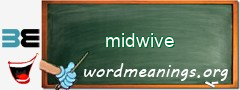 WordMeaning blackboard for midwive